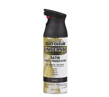 RUSTOLEUM BRANDS 245197 SP SATIN BLACK UNIVERSAL SPRAY PAINT (6 PACK)