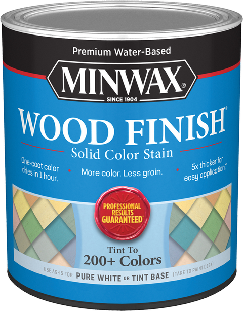 Minwax 10811 Qt White Tint Base Wood Finish Water-Based Solid Color Stain