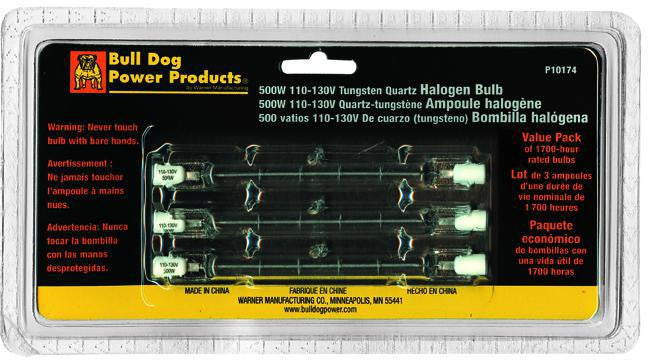 WARNER MFG P10174 3PK HALOGEN BULBS
