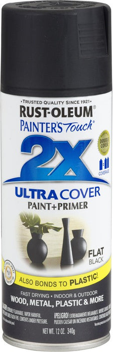 FLAT BLACK PAINTER'S TOUCH  2 X ULTRA (6 PACK)