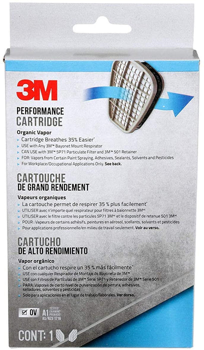 3M 6001PB1-1 Organic Vapor Replacement Cartridge, 1-Pair